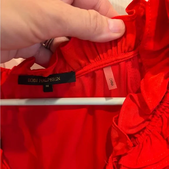 Kobi Halperin Torrence Tiered Midi-Dress Midi Dress Long Balloon Sleeves Ruffles - Picture 6 of 13